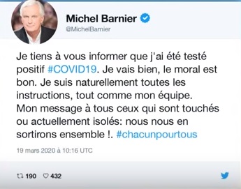 barnier coronavirus message
